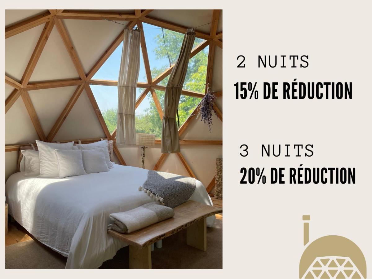 Dome Insolite Lichen Jacuzzi Et Petits-Dejeuners Inclus Gondrin Extérieur photo