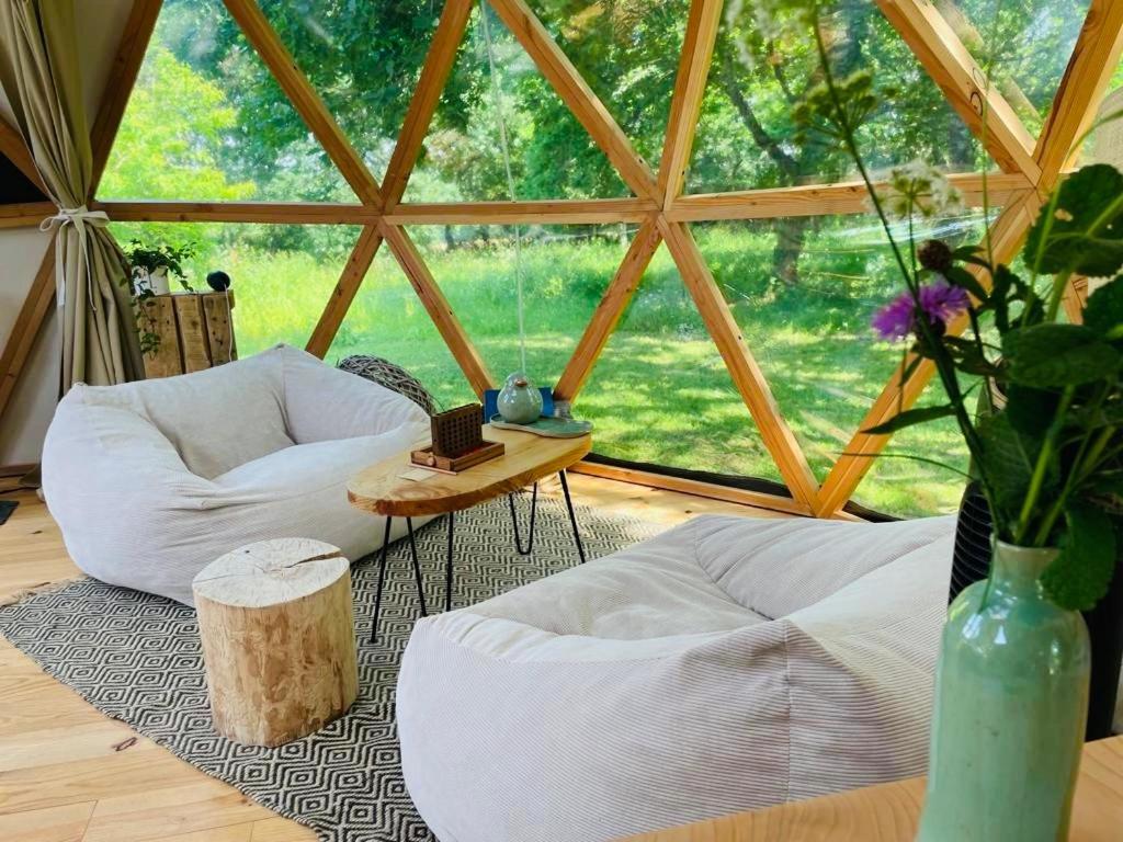 Dome Insolite Lichen Jacuzzi Et Petits-Dejeuners Inclus Gondrin Extérieur photo